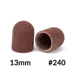 Kapturki do pedicure 13 mm gradacja 240 10 szt AlleMed Brązowy Brown — zdjęcie 1