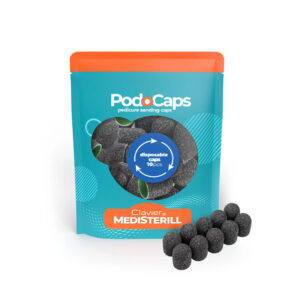 Clavier Kapturki ścierne PodoCaps Medisterill do pedicure, 10mm, 80 grit – 10szt.