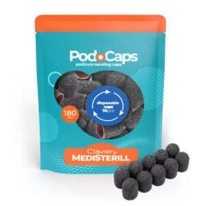 Clavier Kapturki ścierne do pedicure PodoCaps Medisterill, 13mm, 180 grit – 10szt.