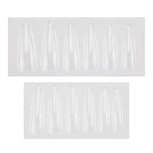 EM Nail Tipsy Tunelowe do paznokci Stiletto Clear – Szpic LUXURY 504 szt. — zdjęcie 2