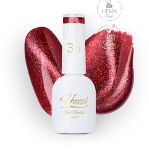 Hessi Lakier Hybrydowy 35 Cat Eye – różowy z magnetycznym efektem