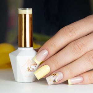 Lakier Molly Nails 720 Yellow Daffodil HEMA Free 8g butter nails, kolor masła — zdjęcie 3
