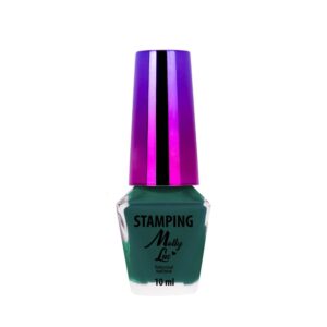 Lakier do stempli MollyLac zielony Nr 8 – stamping nails 10 ml — zdjęcie 1