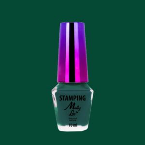 Lakier do stempli MollyLac zielony Nr 8 – stamping nails 10 ml — zdjęcie 2