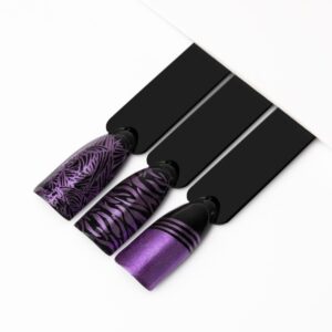 Lakier do stempli i stampingu Molly Nails PRO Stamping Chrome fioletowy purple 10ml — zdjęcie 1