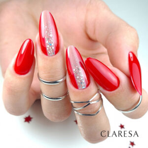 Claresa Lakier hybrydowy Glitter 1 – srebrny brokatowy blask 5g — zdjęcie 2