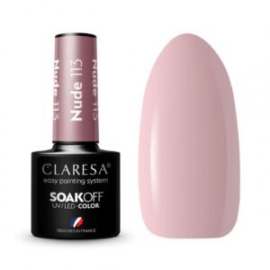 Claresa Lakier hybrydowy Nude 113 – subtelny beż z różem 5g