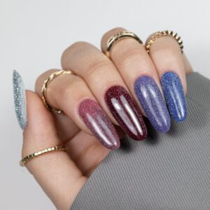 Lakier hybrydowy LED/UV Gel Polish Molly Nails Flashing Lights 3 – Private Show Nr 616 HEMA/Di-HEMA Free 8g — zdjęcie 4