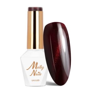 Lakier hybrydowy LED/UV Gel Polish Reds Cat Eye Red Nr 238 Molly Nails HEMA/Di-HEMA Free 8g