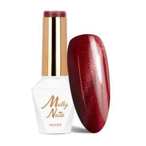 Lakier hybrydowy LED/UV Molly Nails Reds Cat Eye Red Nr 231 – czerwony magnetyczny 8g