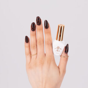 Lakier hybrydowy Molly Nails Crackle Gel black Nr 158 8g — zdjęcie 5