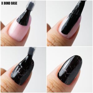 Lakier hybrydowy Molly Nails Crackle Gel black Nr 158 8g — zdjęcie 2
