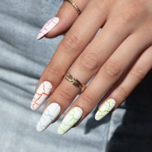 Lakier hybrydowy Molly Nails Crackle Gel white Nr 157 8g — zdjęcie 8
