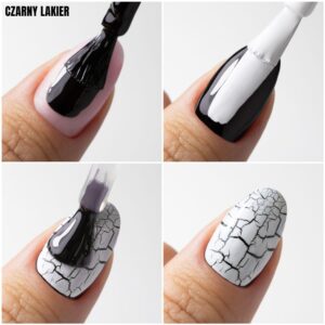 Lakier hybrydowy Molly Nails Crackle Gel white Nr 157 8g — zdjęcie 2