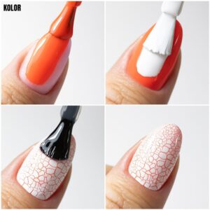 Lakier hybrydowy Molly Nails Crackle Gel white Nr 157 8g — zdjęcie 3
