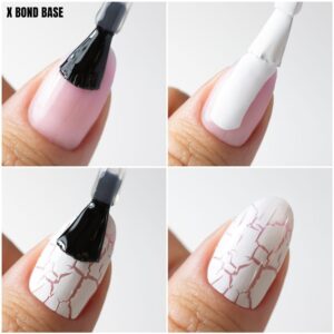 Lakier hybrydowy Molly Nails Crackle Gel white Nr 157 8g — zdjęcie 4