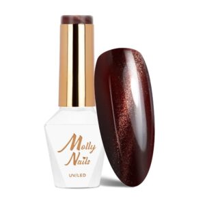 Lakier hybrydowy Molly Nails Reds Cat Eye Red Nr 236 – czerwony magnetyczny 8g