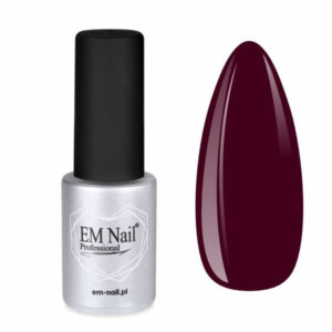 EM Nail Lakier hybrydowy Premium Burgundy 181 – ciemna czerwień z fioletem