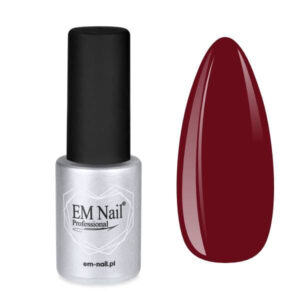 EM Nail Lakier hybrydowy Premium Chestnut 180 – brązowo-czerwony