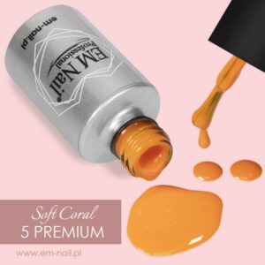 EM Nail Lakier hybrydowy Premium Soft Coral 5 — zdjęcie 2