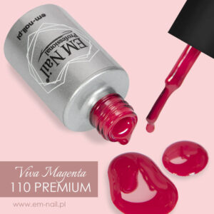 EM Nail Lakier hybrydowy Premium Viva Magenta 110 — zdjęcie 2