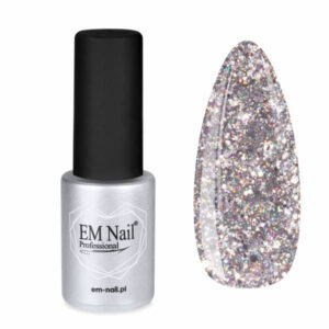 EM Nail Lakier hybrydowy Premium Magic Spell – migoczący efekt gwiazd