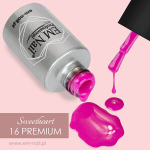 EM Nail Lakier Hybrydowy do paznokci Sweetheart 16 Neonowy Róż 6ml — zdjęcie 2