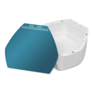 Clavier Lampa do paznokci UV/LED Q100 BL, 48W, biała, 57x LED, lustrzane dno — zdjęcie 3