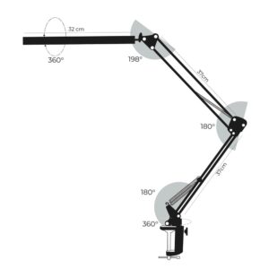 Lampka kosmetyczna biurkowa do manicure 12W biała MT-328 — zdjęcie 7