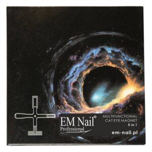 EM Nail Magnes 5w1 do lakierów Cat Eye – czarny, wielofunkcyjny — zdjęcie 1