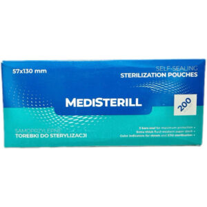 MediSterill Torebki do Sterylizacji 5,7 x 13 cm 200 szt. Samoprzylepne Autoklaw