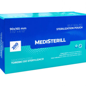 MediSterill Torebki do Sterylizacji 9 x 16,5 cm 200 szt. Samoprzylepne Autoklaw — zdjęcie 1