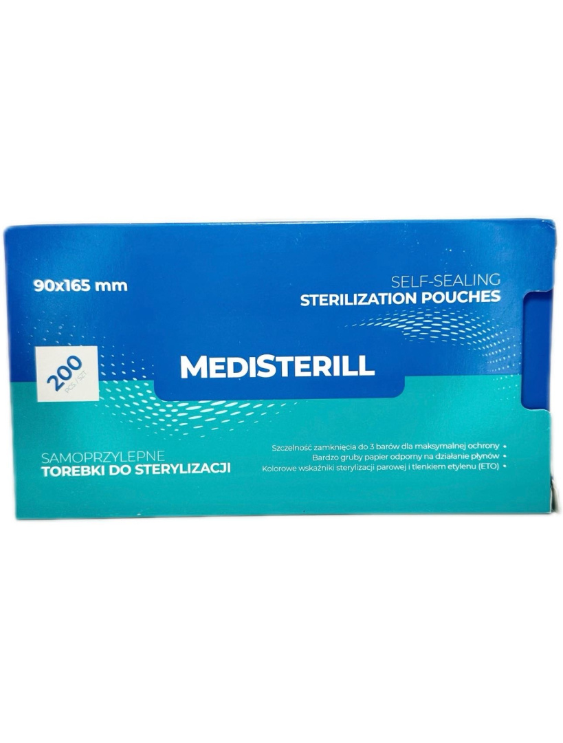 MediSterill-Torebki-do-sterylizacji-9-16-5-cm-200-szt_5B277545D_1200.jpg MediSterill Torebki do Sterylizacji 9 x 16,5 cm 200 szt. Samoprzylepne Autoklaw