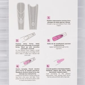 Molly Nails Dual Forms podwójne formy W557 owal 240 szt — zdjęcie 4