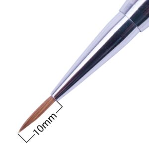 MollyLac Pędzel pędzelek do zdobień z włosia naturalnego czarny z cyrkoniamy Art Pro Brush 11 mm Nr 2 — zdjęcie 1