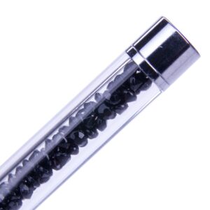 MollyLac Pędzel pędzelek do zdobień z włosia naturalnego czarny z cyrkoniamy Art Pro Brush 11 mm Nr 2 — zdjęcie 3
