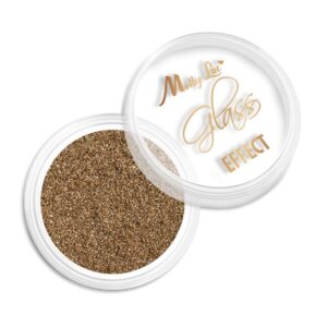 MollyLac Pyłek Glass Effect Golden Nr 1 – złoty, lustrzany efekt do paznokci — zdjęcie 2