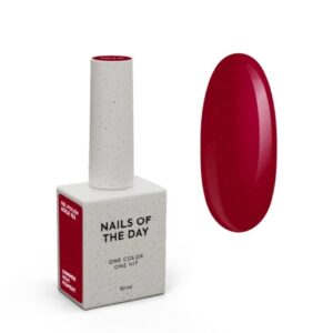 NAILSOFTHEDAY Adele Gel Polish 10 ml – czerwony lakier hybrydowy z drobinką