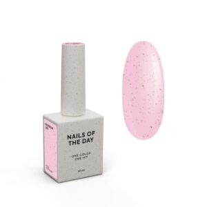 NAILSOFTHEDAY Blossom Gel Polish – różowy lakier hybrydowy ze złotą drobinką, 10 ml
