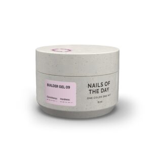NAILSOFTHEDAY Builder gel 09 – mleczno-różowy żel budujący, 15 ml