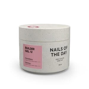 NAILSOFTHEDAY Builder gel 12 – różowy żel budujący, 30 ml