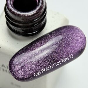 NAILSOFTHEDAY Cat Eye Gel Polish 12 – fioletowy lakier hybrydowy „kocie oko” 6 ml — zdjęcie 2