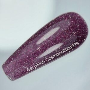 NAILSOFTHEDAY Cosmopolitan Gel Polish 10 ml – ciemno-różowy lakier hybrydowy z odblaskową drobinką (flash) — zdjęcie 1