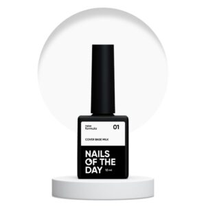 NAILSOFTHEDAY Cover Base NEW Milk 01 – półprzezroczysta chłodno-mleczna baza hybrydowa, 10 ml