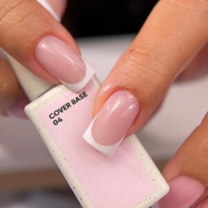 NAILSOFTHEDAY Cover base NEW 04 – półprzezroczysta pudrowo-różowa baza hybrydowa, 10 ml — zdjęcie 3