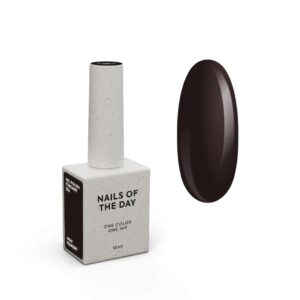 NAILSOFTHEDAY Fondant – bardzo ciemny brązowy lakier hybrydowy, 10 ml
