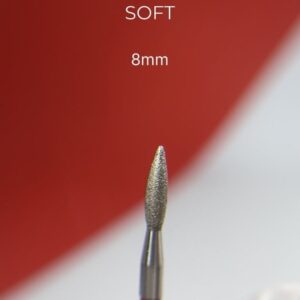 NAILSOFTHEDAY Frez diamentowy płomyk czerwony 2,1 × 8 mm – do skórek — zdjęcie 1