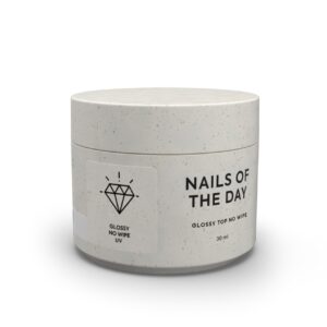 NAILSOFTHEDAY Glossy Top No Wipe – błyszczący top bez lepkiej warstwy i z filtrem UV, 30 ml
