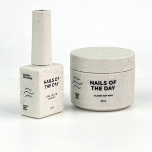 NAILSOFTHEDAY Glossy Top Wipe 10 ml – błyszczący top z lepką warstwą bez filtru UV — zdjęcie 1