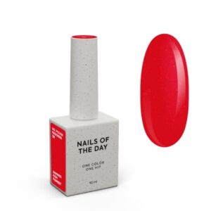 NAILSOFTHEDAY Madonna Gel Polish 10 ml – czerwony lakier hybrydowy z drobinką